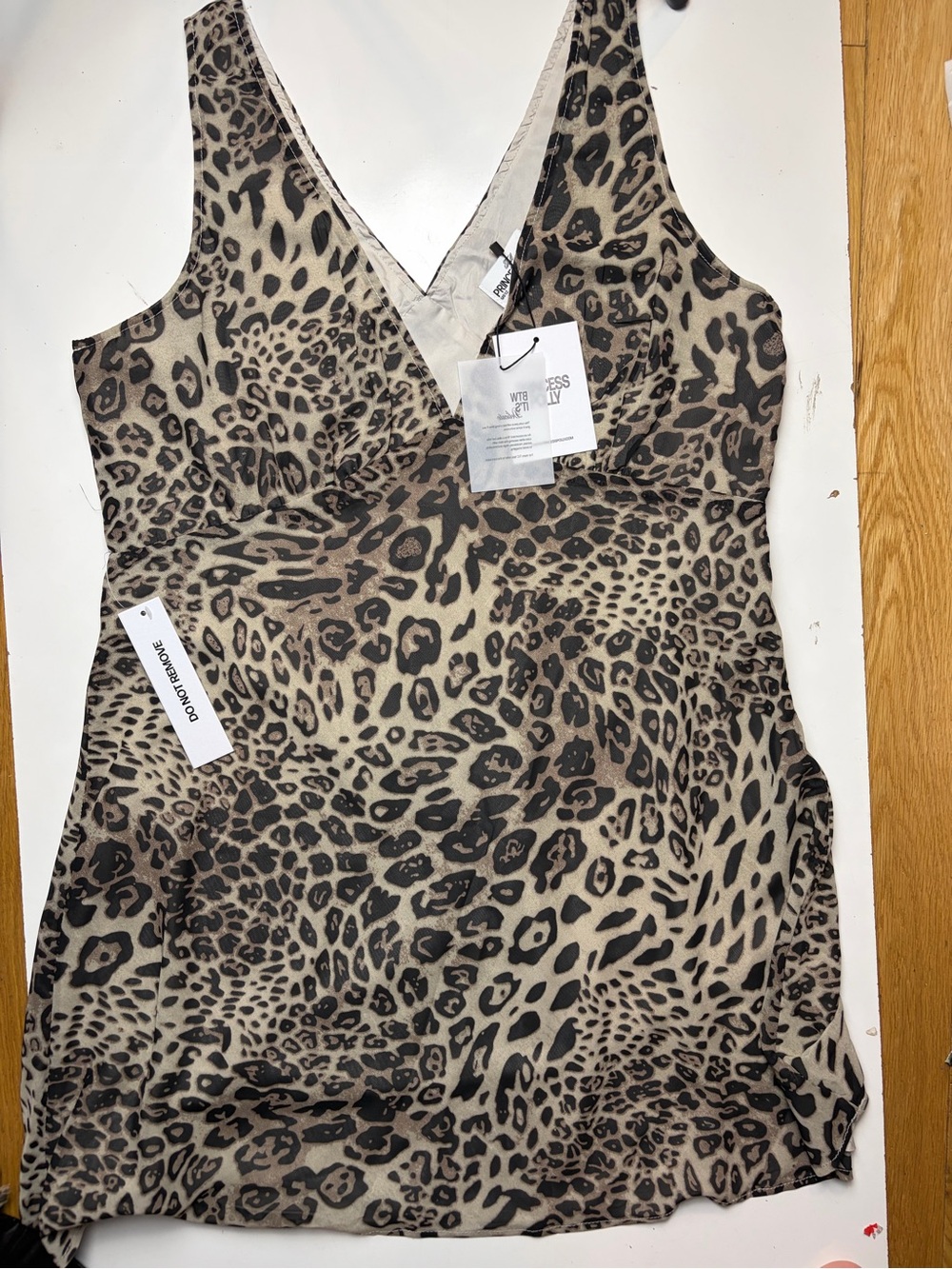 Princess Polly Nellie leopard print mini dress sz 12